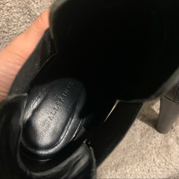 Pair of All Saints gray leather high heel boots - Picture 8 of 9